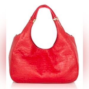 Tory Burch's Dafina logo-embossed small leather hobo